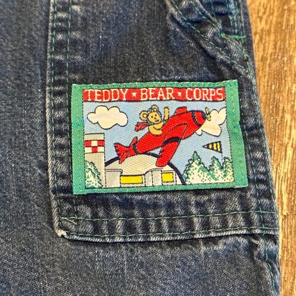 Vintage OshKosh B'Gosh Teddy Bear Corps Denim Overalls, 18 Months - Picture 4 of 9